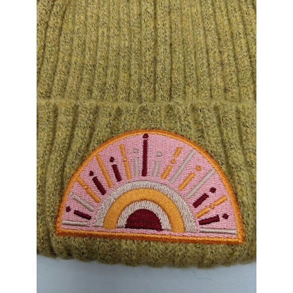 VIRGINIA Wolf Hat Mustard Yellow Rainbow Sunburst Hat - Picture 2 of 7